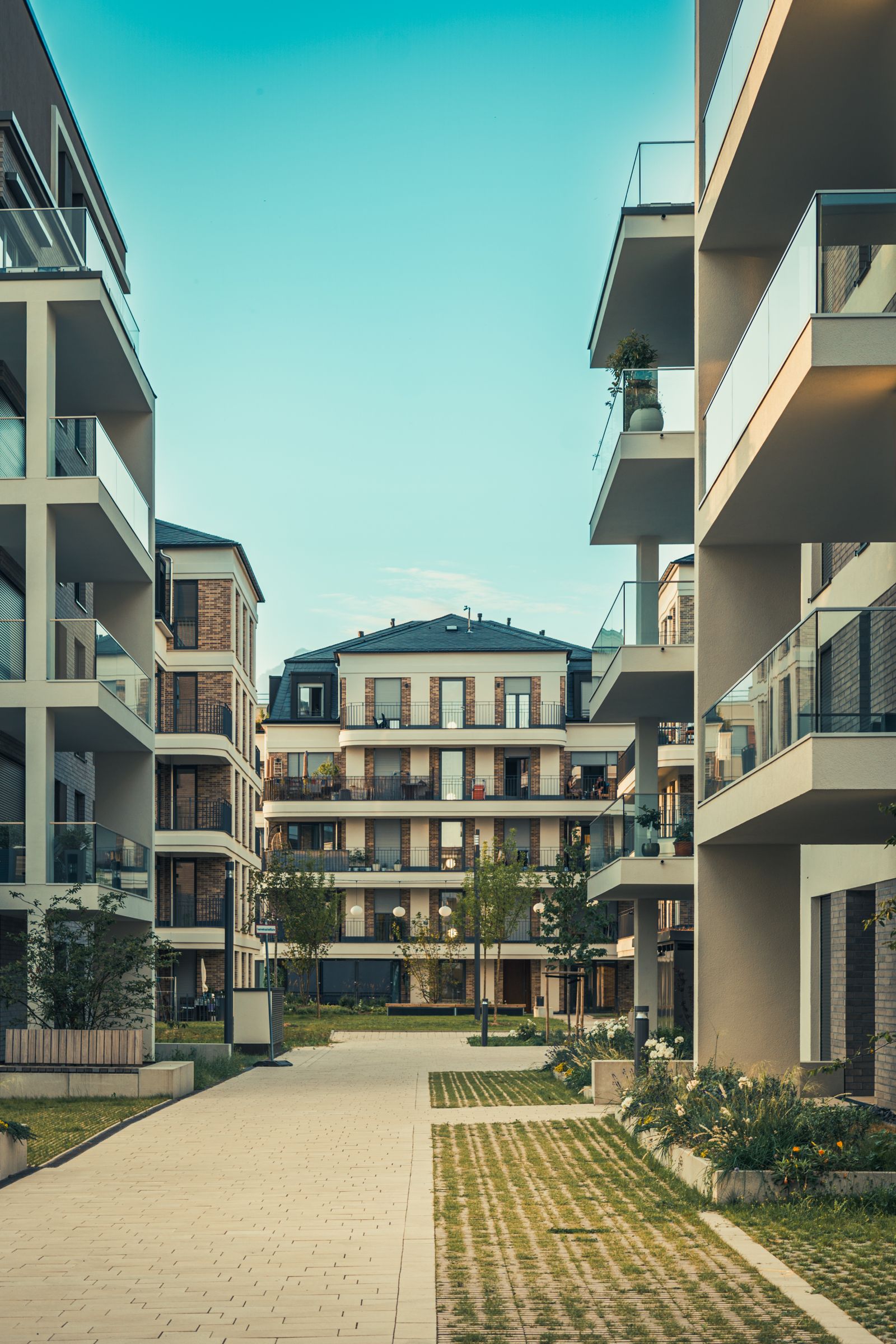 Modern residential building, real estate crowdlending